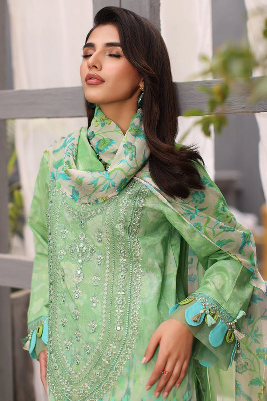 Charizma Embroidered Lawn With Printed Chiffon Dupatta | CCS4-01