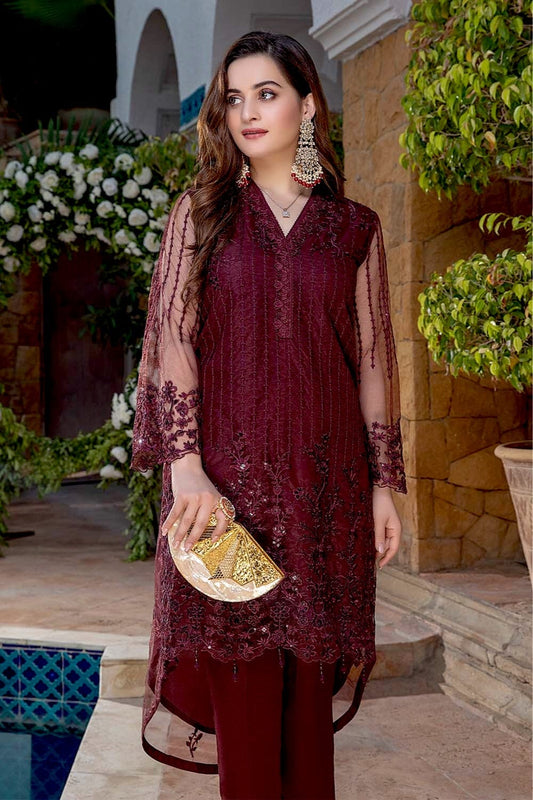 Azure Luxury Formals Unstitched Shirt 2021 | Dazzling Dew