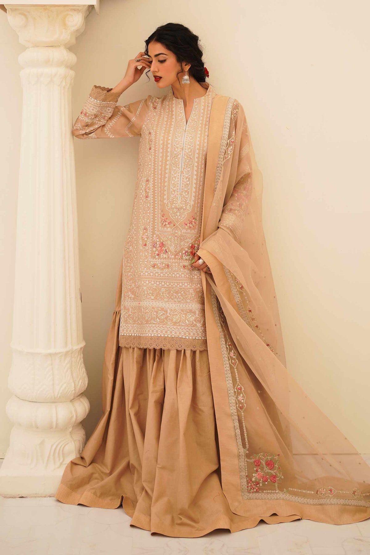 Zara Shahjahan Embroidered - Mirha Fashion