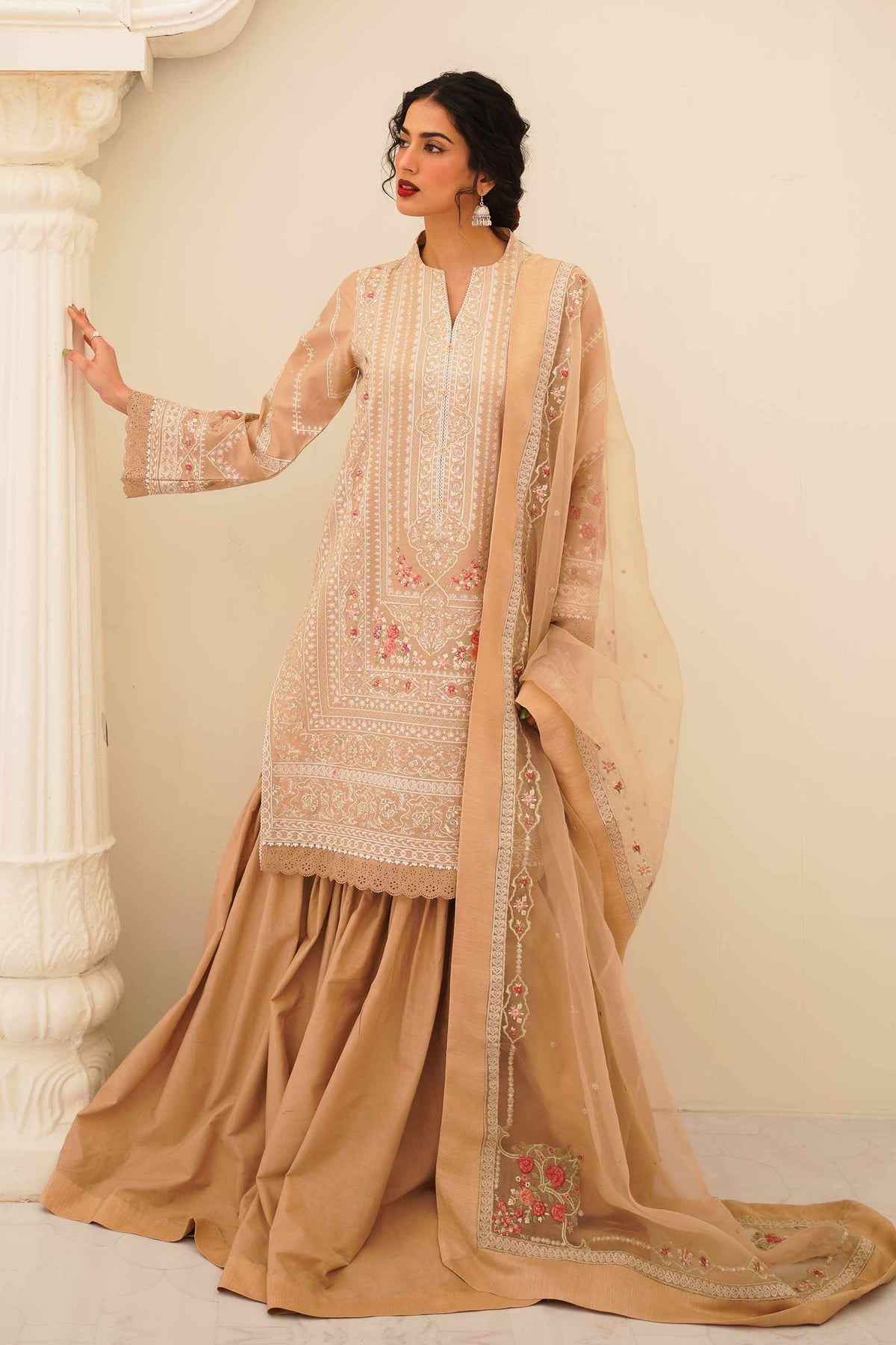 Zara Shahjahan Embroidered - Mirha Fashion