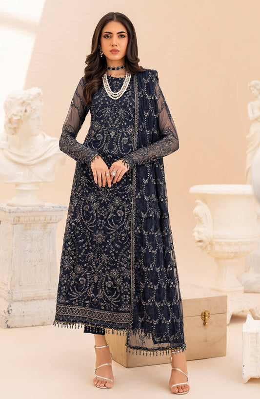 Zarif Maheer Unstitched Embroidered 3pcs Chiffon Formal | ILANA