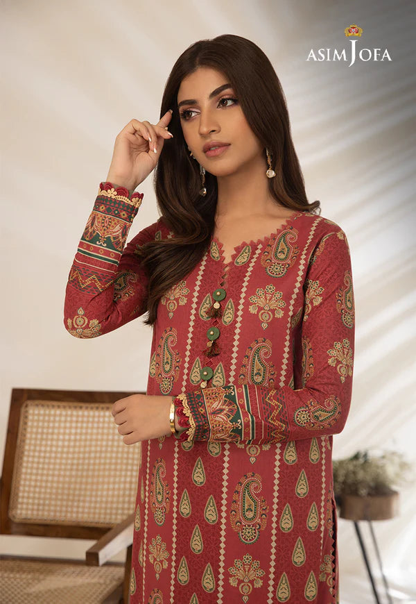 Asim Jofa Printed Cambric Shirt Unstitched 1-Piece | AJBP-29