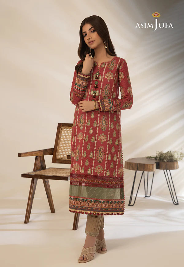 Asim Jofa Printed Cambric Shirt Unstitched 1-Piece | AJBP-29