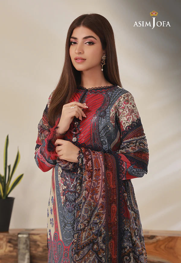 Asim Jofa Unstitched Embroidered Lawn 2-Piece 2023 | AJBP-25