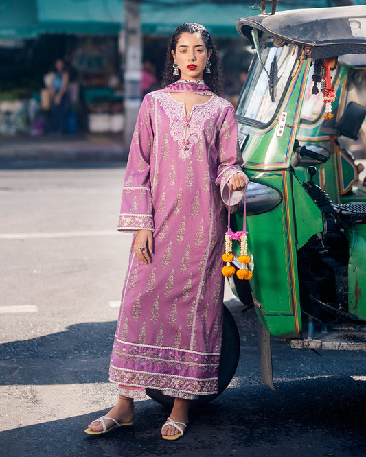 Roheenaz Taneez Block Print Lawn Collection | Maraal-1A