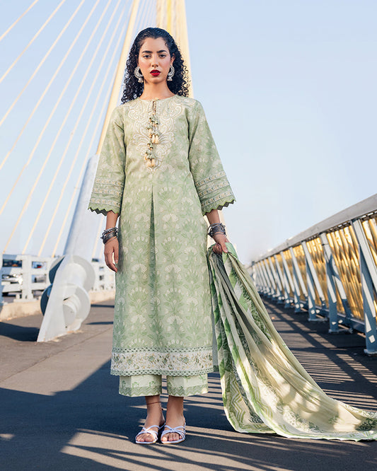 Roheenaz Taneez Block Print Lawn Collection | Raha-7A