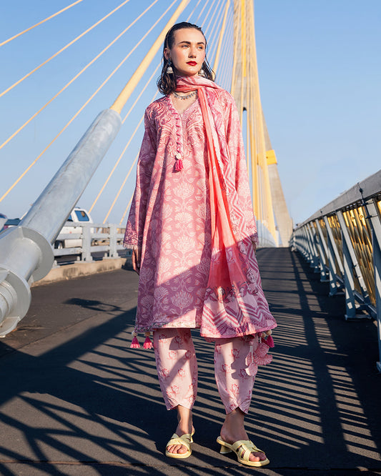 Roheenaz Taneez Block Print Lawn Collection | Vida-7B