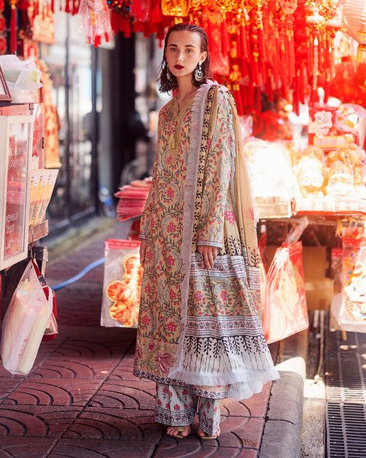 Roheenaz Taneez Block Print Lawn Collection | Zara-8A