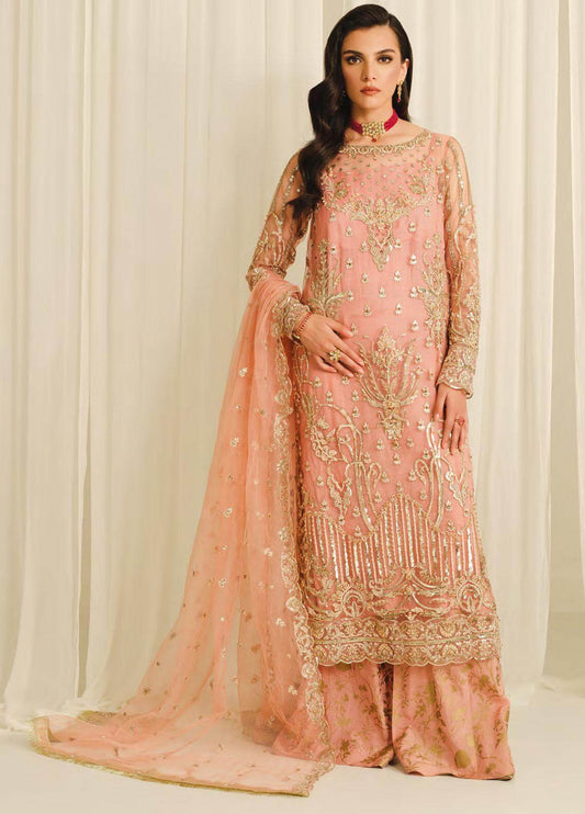 Re Verie by Shamrock Premium Net 3Pc Suit SFD-0058 MEERAH - Mirha Fashion